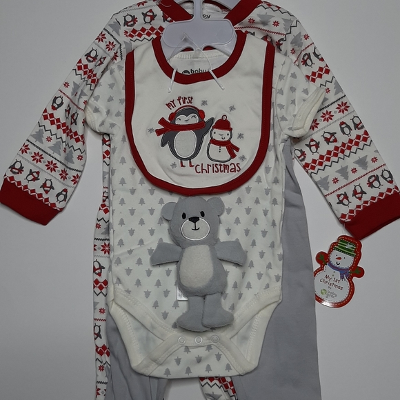 Sleeper 0-3; 3-6;6-9 Mo Bodysuit BabyGear 6 Piece Baby Gift Set bib Pants